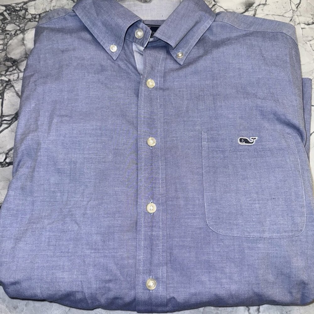 Vineyard Vines Men’s Large Slim Fit Tucker Shirt Blue